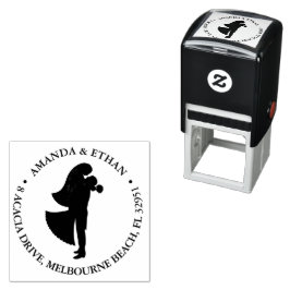 の結婚カップル黒テーマ セルフインキングスタンプ