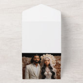 の結婚カップル2 RSVP オールインワン招待状 (外側)