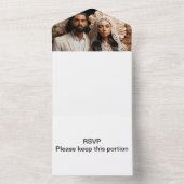 の結婚カップル2 RSVP オールインワン招待状 (内側)