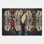 の結婚カップル&ツリーオブライフワイントート ラッピングペーパーシート (正面3)