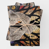 の結婚カップル&ツリーオブライフワイントート ラッピングペーパーシート (インサイチュ)