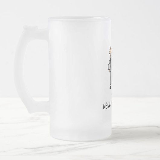 の結婚カップル – 新しい管理下 フロストグラスビールジョッキ (左)