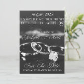 の結婚カレンダー日付の保存冷蔵庫用マグネット セーブザデート (スタンド正面)