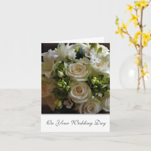 の結婚カード カード (黄色い花)