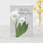 の結婚カード カード (黄色い花)