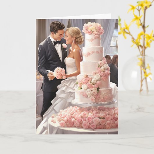 の結婚カード カード (黄色い花)