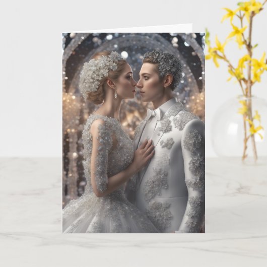 の結婚カード カード (黄色い花)