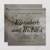 の結婚カード 招待状 (正面/裏面)