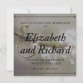 の結婚カード 招待状 (正面)