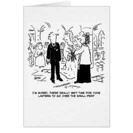 の結婚カード。時間の無い小さなプリント