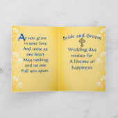 の結婚カード – 正統 カード (内部)