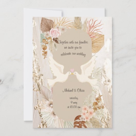 の結婚カーパーソナライズされたド結婚、 招待状 (正面)