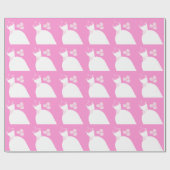 の結婚ガウンピンクの包み紙 ラッピングペーパー (フラット)