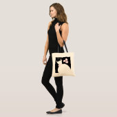 の結婚ガウンピンクトートバッグ黒 トートバッグ (正面(モデル))