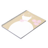 の結婚ガウンピンクベージュノート ノートブック (左側)