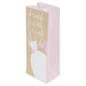 の結婚ガウンピンクベージュマザーブライド ワインギフトバッグ (裏面アングル)