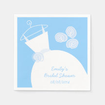 の結婚ガウンブルーブライダルシャワー'文字'