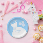 の結婚ガウンブルー'ブライダルシャワー'紙プレート ペーパープレート (パーティー)