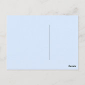 の結婚ガウンブルーブラックパステル水平 ポストカード (裏面)