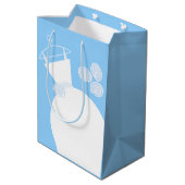 の結婚ガウンブルー抱き枕中 ミディアムペーパーバッグ (裏面アングル)