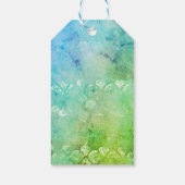 の結婚ガウン熱帯をテーマにしたブライダルシャワー ギフトタグ (裏面)