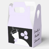 の結婚ガウン紫の好意の黒紫の切り妻 フェイバーボックス (オープン)