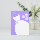 の結婚ガウン紫はがき ポストカード (スタンド正面)