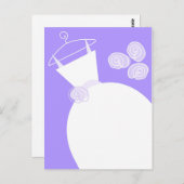 の結婚ガウン紫はがき ポストカード (正面/裏面)