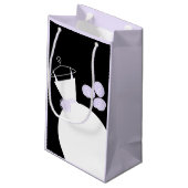 の結婚ガウン紫抱き枕黒淡い色の紫 スモールペーパーバッグ (裏面アングル)