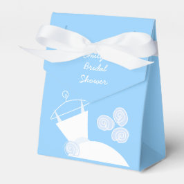 の結婚ガウン青の好意ボックスのテント フェイバーボックス