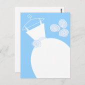 の結婚ガウン青はがき ポストカード (正面/裏面)