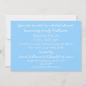 の結婚ガウン青ブライダルシャワー水平 招待状 (裏面)