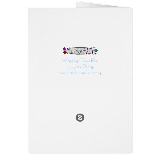 の結婚ガウン青（縦） (裏面)