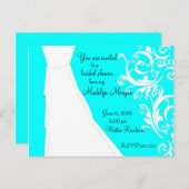 の結婚ガウン インビテーションポストカード (正面/裏面)