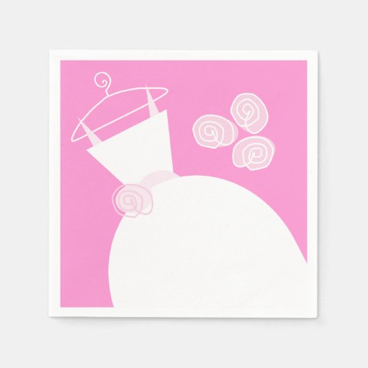 の結婚ガウン スタンダードカクテルナプキン (正面)