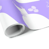 の結婚ガウン・パープル包装紙 ラッピングペーパー (ロールコーナー)