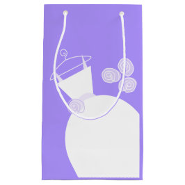 の結婚ガウン・パープル小 スモールペーパーバッグ