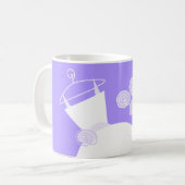 の結婚ガウン・パープル・マグ コーヒーマグカップ (正面左)