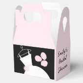 の結婚ガウン・ピンクの好意ブラックピンクの切り妻 フェイバーボックス (オープン)