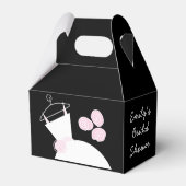 の結婚ガウン・ピンクの特色黒切り妻 フェイバーボックス (裏面サイド)