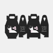 の結婚ガウン・ピンクの特色黒切り妻 フェイバーボックス (折り畳みなし)