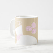 の結婚ガウン・ピンク・ベージュ「花嫁の母」 コーヒーマグカップ (正面左)