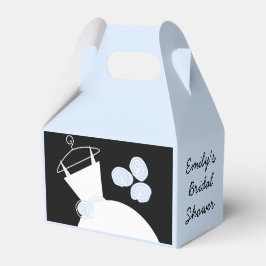 の結婚ガウン・ブルーの好意ブラック・ブルーの切り妻 フェイバーボックス