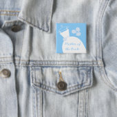 の結婚ガウン・ブルー・マザー・オブ・ザ・ブライド・スクエア 缶バッジ (インサイチュ)