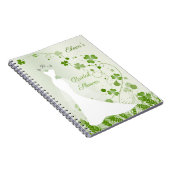 の結婚ガウン、牧草地ブライダルシャワーのシャムロック ノートブック (右側)