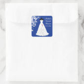 の結婚ガウン、青い王室のブライダルシャワーに渦巻く スクエアシール (バッグ)