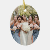 の結婚ガウンBridesmaidガーベラデイジー選択カラー セラミックオーナメント (裏面)