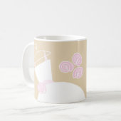 の結婚ガウンPink Beige 'Bride'マグカップ コーヒーマグカップ (正面左)