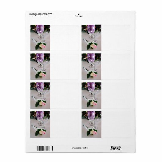 の結婚ガラス ラベル (フルシート)