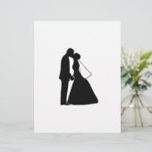 の結婚キス新郎新婦シルエット (スタンド正面)